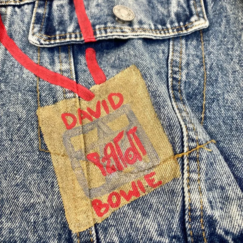NWT Free People x Wren + Glory David Bowie Sequin Denim Jacket | OS - Picture 7 of 12